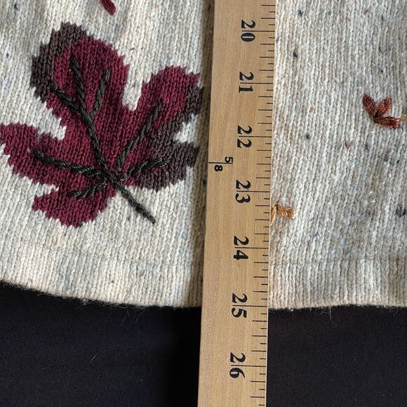 Vintage Christopher & Banks Cardigan Sweater Womens Medium Hand Embroidered Silk - Picture 10 of 10